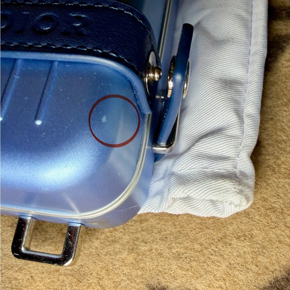 D.I.O.R Rimowa Metallic Blue Bag Wallet with Strap - Picture 5 of 13